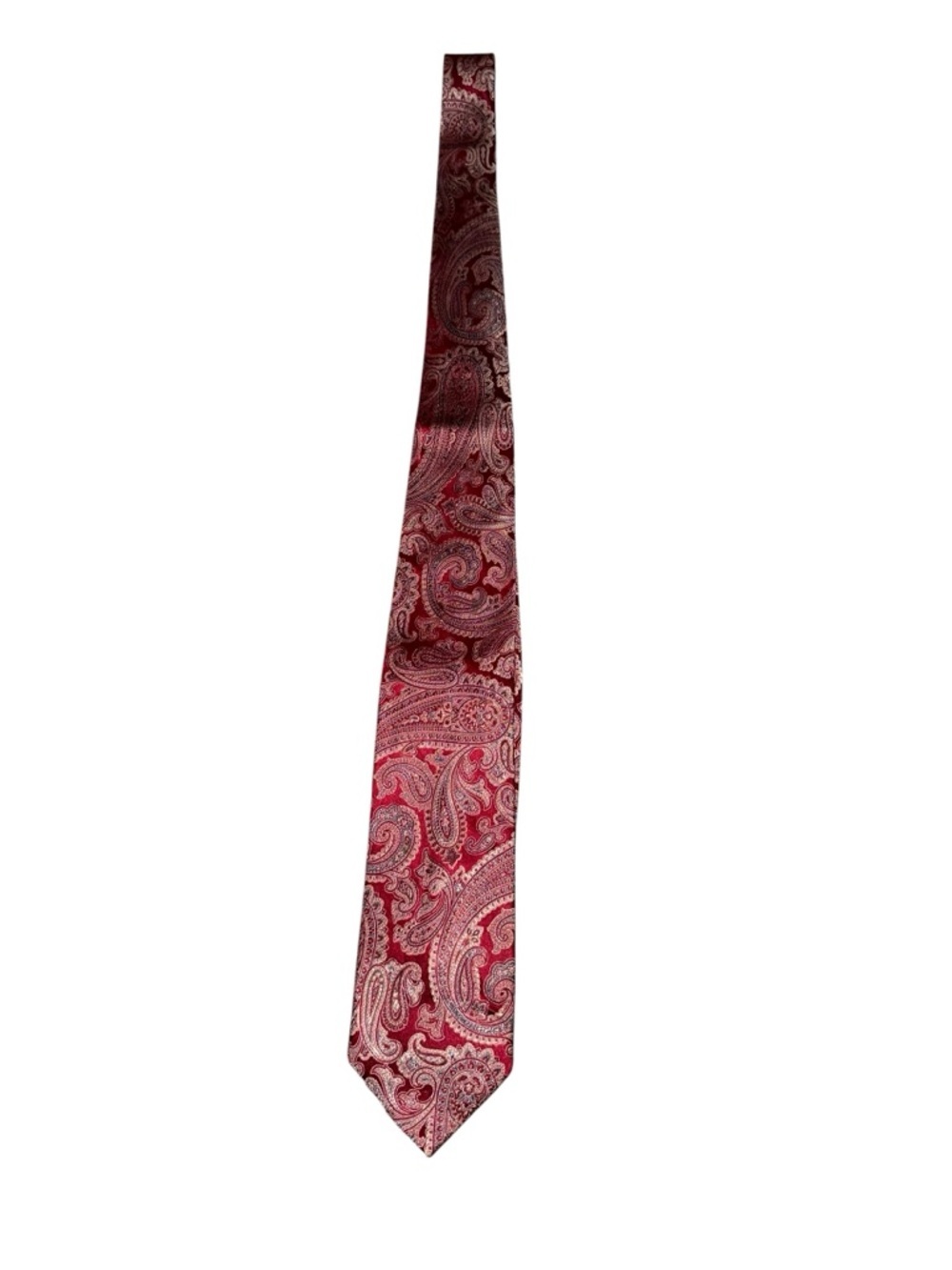 Jos a bank Signature collection Red Paisley silk woven tie - Picture 4 of 4